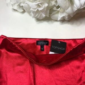 Topshop Tops - NWT Shiny Red TopShop Bandeau Crop US 6 Topshop Tops - NWT Shiny Red TopShop Bandeau Crop US 6